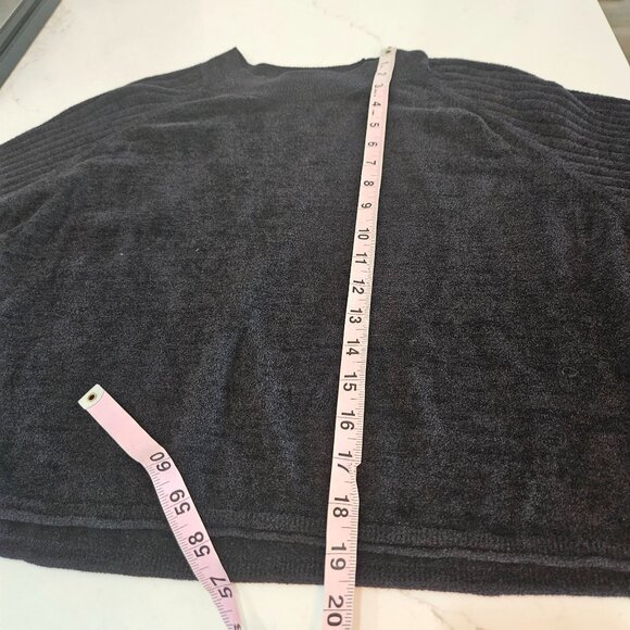 Barefoot Dreams CozyChic Ultra Lite Cropped Mock Neck Sweater Medium Black - Picture 10 of 11